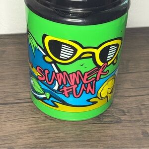 Vintage Betras Jumbo Travel Mug Summer Fun Neon Green 80’s/90’s Retro Beach 52oz